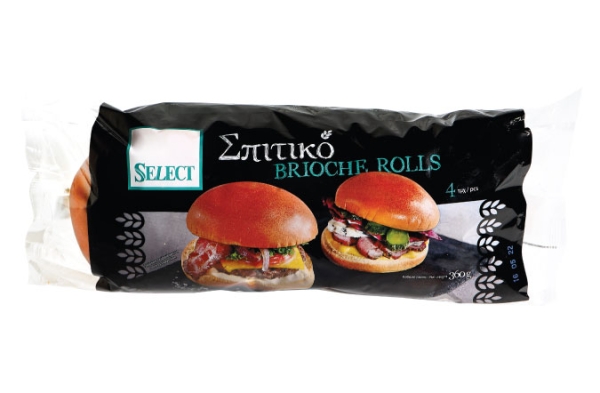 SPITIKO BREAD BRIOCHE ROLL FOR FOR SANDWICH 4pcs
